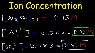 Ion Concentration in Solutions From Molarity Chemistry Practice Problems [upl. by Absalom532]