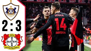 Bayer Leverkusen vs Qarabağ 32 HIGHLIGHTS amp Goals  Patrik Schick goal 98  Europa League 2024 [upl. by Naima786]