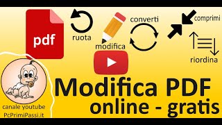 Come modificare un pdf online gratuitamente [upl. by Egdamlat]