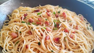 O MELHOR MACARRÃO ALHO E ÓLEO COM BACON │SIMPLES E FÁCIL [upl. by Howard]