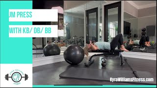 How to do JM Presses with Online Personal Trainer Kyra Williams Fitness [upl. by Ahsieker]