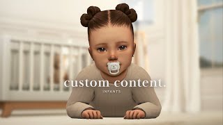 infant cc finds  los sims 4 contenido personalizado haul [upl. by Dranoc777]