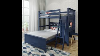 Loft Bed with Desk and Full Platform Bed  Bunk Beds Canada [upl. by Eenoj]