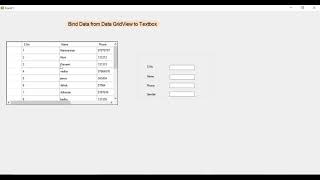 How To Bind Data From DatagridView to Textbox Use in VbNet [upl. by Frechette]