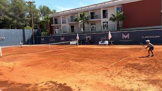 ethan playing with Mael at Mouratoglou Academy Champseed forehand [upl. by Aerua]