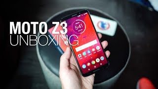 Moto Z3 Unboxing and First Look [upl. by Nolahc]