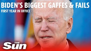 Biden’s biggest gaffes and failures after one year in office [upl. by Thelma]