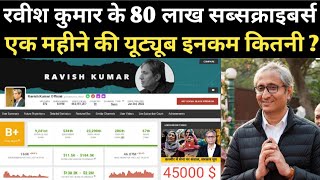 Ravish Kumar Official  Ravish Kumar Youtube Income  Youtube Monthly income By Ravish Kumar [upl. by Noid380]