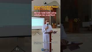 Manten tidak boleh saling suap Hosti Rm Yustinus Joko Wahyu Yuniarto Pr [upl. by Heaps722]