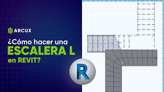 Escalera en L en Revit  Compensada y con descansos  Tutorial Arcux paso a paso [upl. by Aihseken804]