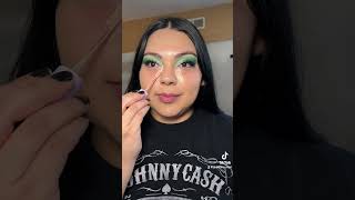 Green Eyeshadow Tutorial greeneyeshadow eyetutorial beauty beetlejuice beetlejuicebeetlejuice [upl. by Norrab]