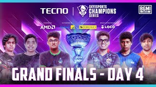 HINDI  GRAND FINALE Day 4  TECNO SKYESPORTS CHAMPIONS SERIES  BGMI  Godl Soul RNT Blind [upl. by Thirza927]