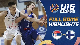 Serbia 🇷🇸 vs Finland 🇫🇮  Highlights  FIBA U16 EuroBasket 2024 [upl. by Gould]