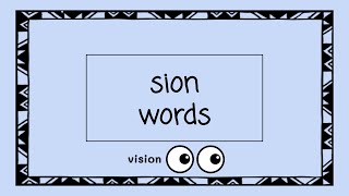 sion Words  4 Minute Phonics [upl. by Htez]