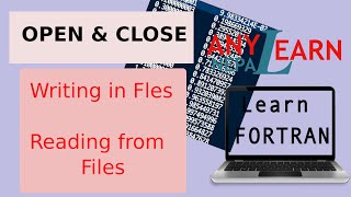 Learn Fortran Write and Read in Files  Open Close Statment  Fortran Tutorial 23 [upl. by Mauretta]