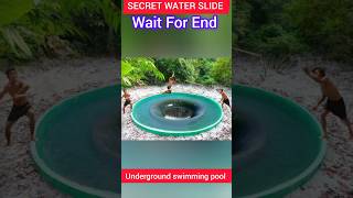 Build Temple Underground House Water Slide To Tunnel Underground swimming pools For hiding [upl. by Eerdua]