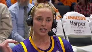 Hailey Van Lith postgame sideline interview [upl. by Nnaycnan]