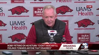 VIDEO Bobby Petrino Sam Pittman full press conference [upl. by Decamp]