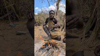 Wow Thats incredible See How he cooks his breakfast middle of nowhere ‼️😋😲hadzabetribe food [upl. by Jeconiah]