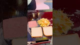 Bacon Ham Cheese Egg Toast  Korean street food shortvideo streetfood [upl. by Ednil]