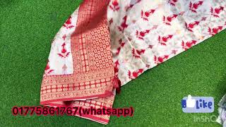 Puja special Indian Katan sariidurgapuja saree durgapujasaree batikdress batiksaree handloom [upl. by Arodal]