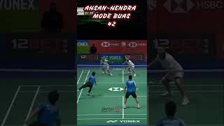 HENDRA AHSAN MODE BUAS 2 thedadies hendraahsan badmintonindonesia [upl. by Leupold829]