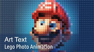 Animating Photo Formation with Lego  Art Text 4 Tutorial [upl. by Ahtnicaj]