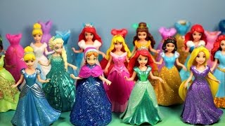 Huge Magiclip Disney Princesses Collection with dresses amp dolls [upl. by Vedetta]