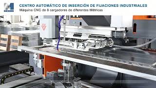 CENTRO DE INERCION MECOS CNC 8 CARGADORES MATERIAL INOX [upl. by Jacy]