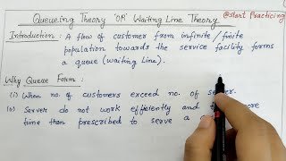 Queueing Theory in Operation Research  Waiting Line Model in Operation Research  Queue Model [upl. by Ytirahc]