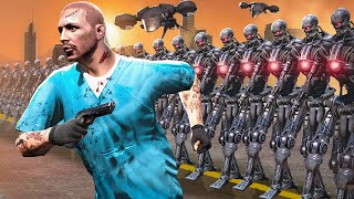 1 VS 100 TERMINATORS Manhunt in GTA 5 RP [upl. by Arah]