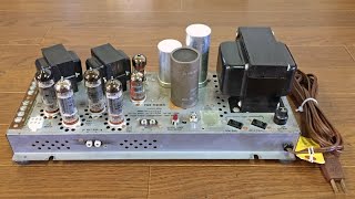 Fisher 480a 6BQ5 EL84 push pull tube amplifier [upl. by Cahra799]