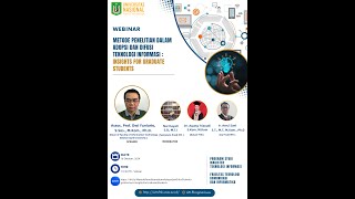 Webinar Metode Penelitian dalam Adopsi dan Difusi Teknologi Informasi Insights for Graduate Students [upl. by Mclaurin]