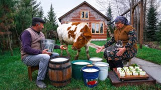 Caucasian Cheese Making  From Fresh Milk to Delicious Cheese [upl. by Ash943]