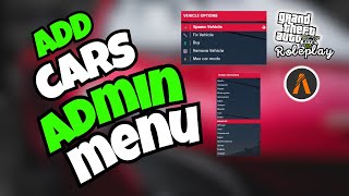 How to add addon cars to admin in FiveM Server [upl. by Nedry]