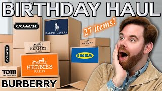 Massive Luxury Birthday Haul🎉 Hermes Coach Burberry and More [upl. by Cychosz]