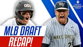 2024 MLB Draft First Round Recap Early FYPD Rankings for Dynasty Leagues  Fantasy Baseball Advice [upl. by Itnavart]