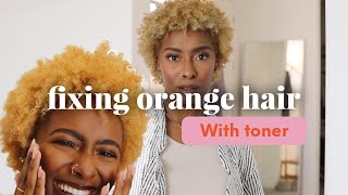 Fixing Orange Hair after bleaching at home [upl. by Spaulding]