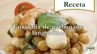 Ensalada garbanzos con langostino  Ensaladas 🥗 🦐 [upl. by Hardigg]