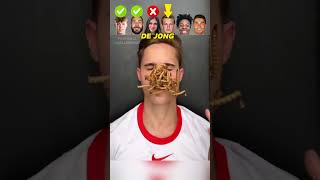 Palmer VS Benzema VS Celine VS De Jong VS IShowSpeed VS Ronaldo Healthy Food Challenge football [upl. by Notsirt]