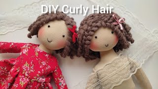 Doll Hair Tutorial Super lovely Curly Hair for Dolls🥰😍 [upl. by Akihsal]