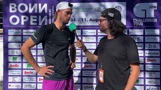 Maximilian Marterer interview after 63 76 win over Benjamin Hassan at Bonn Open atpchallenger [upl. by Anelrihs]