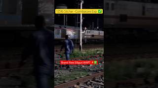 WAP7 locomotive sound and arrival with 12515 Coimbatore Superfast Exp🔥 ytshorts wap7 railways [upl. by Siegel]