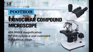 Poothoh Trinocular Compound Microscope✔️Features amp Review [upl. by Dowlen]