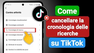 Come cancellare la cronologia delle ricerche su TikTok  2024 [upl. by Luzader]