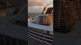 Oasis of the Seas Explorer of the Seas and Carnival Celebration DRONE FOOTAGE Miami 4K2 [upl. by Carmina]