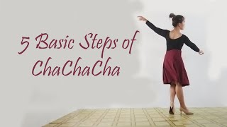 Cha Cha Cha Five Basic Steps [upl. by Jarek]