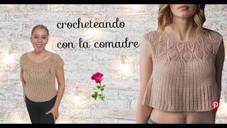 ⭐⭐⭐⭐❤como tejer blusa a crochet CALIFORNIA fácil y rápido parte 1 crocheteando con la comadre [upl. by Lledyr]