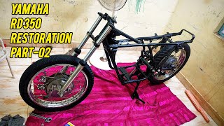 Yamaha Rd 350 Resoration Part02 Assembly of Chassis [upl. by Drauode]