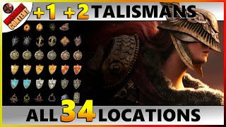 ELDEN RING All Plus Talismans Locations All Talisman 1 2 Upgrades [upl. by Adnolat]